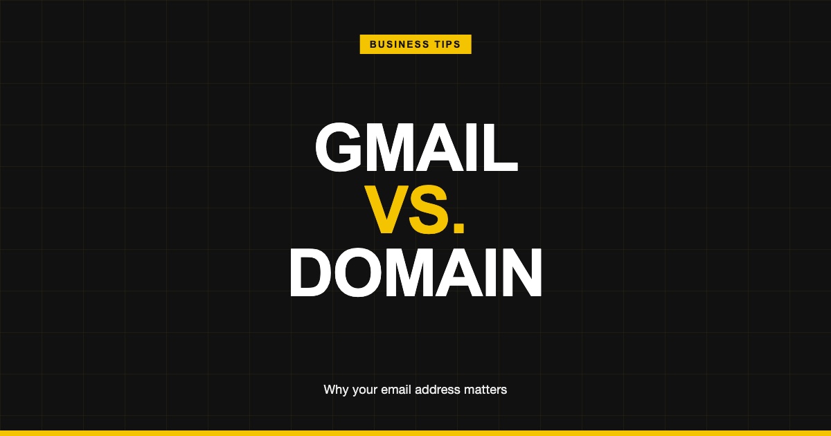 Business email vs Gmail for UK tradespeople — why it matters